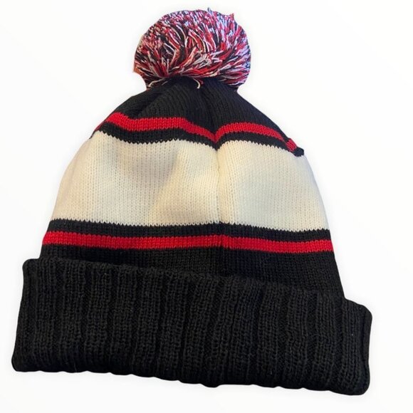 Nwt American Needle Coca Cola Pom Pom Beanie Pillow Line Black Ivory Red New Tag - Picture 5 of 10